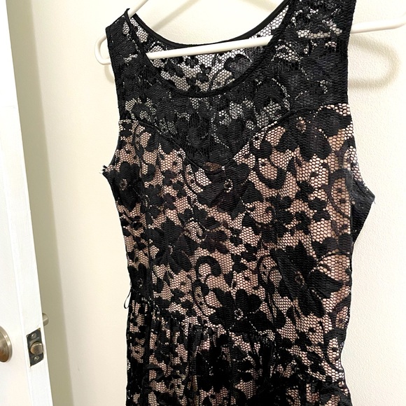 Lace cocktail dress black & cream - Picture 7 of 8